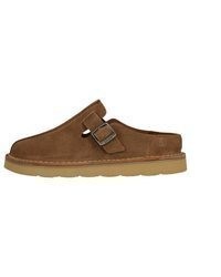 braune Wildleder Slipper von Clarks