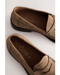 braune Wildleder Slipper von next