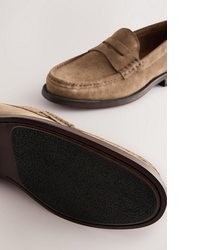 braune Wildleder Slipper von next