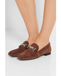 braune Wildleder Slipper von Tod's