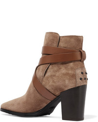 braune Wildleder Stiefeletten von Tod's