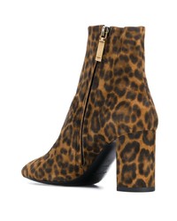 braune Wildleder Stiefeletten von Saint Laurent