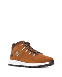 braune Wildlederarbeitsstiefel von Timberland