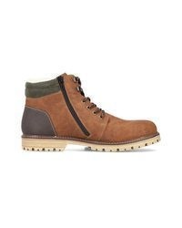 braune Wildlederfreizeitstiefel von Rieker