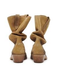 braune Wildlederfreizeitstiefel von Maison Margiela