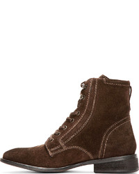 braune Wildlederstiefel von Diesel