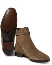 braune Wildlederstiefel von Tom Ford