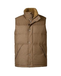 braune Wollärmellose jacke von Eddie Bauer