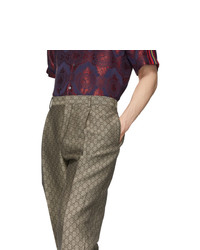 braune Wollchinohose von Gucci