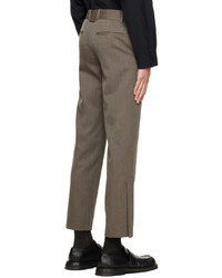 braune Wollchinohose von Solid Homme