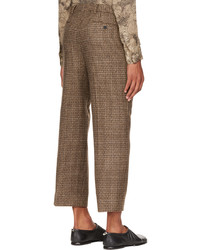 braune Wollchinohose von Dries Van Noten