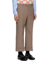 braune Wollchinohose von Gucci