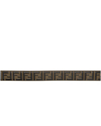 brauner bedruckter Ledergürtel von Fendi