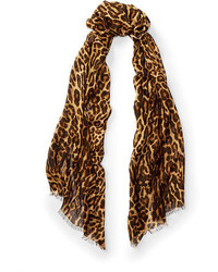 brauner bedruckter leichter Schal