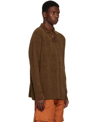 brauner bedruckter Polo Pullover von Jacquemus