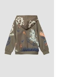 brauner bedruckter Pullover mit einem Kapuze von s.Oliver