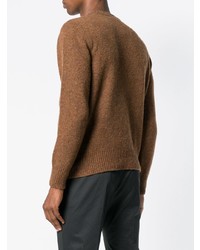 brauner bedruckter Pullover mit einem Rundhalsausschnitt von Bally