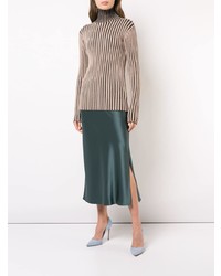 brauner bedruckter Rollkragenpullover von Victoria Victoria Beckham