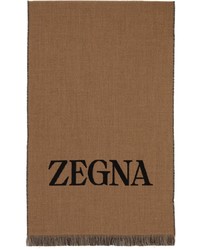 brauner bedruckter Schal von Zegna