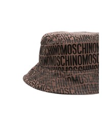 brauner bestickter Fischerhut von Moschino