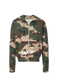 brauner Camouflage Pullover mit einem Kapuze