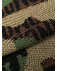 brauner Camouflage Schal von Moschino