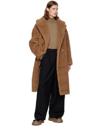 brauner Fleece-Mantel von Max Mara