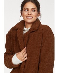 brauner Fleece-Mantel von Soyaconcept