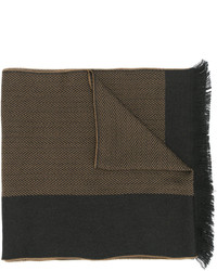 brauner horizontal gestreifter Schal von Versace