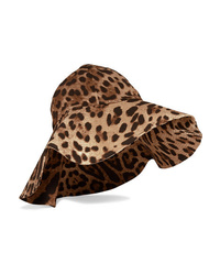 brauner Hut mit Leopardenmuster