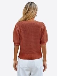 brauner Kurzarmpullover von Imily Bela