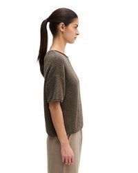 brauner Kurzarmpullover von Marc O'Polo