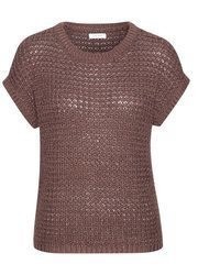 brauner Kurzarmpullover von s.Oliver