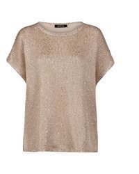 brauner Kurzarmpullover von TUZZI