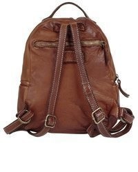 brauner Leder Rucksack von CLUTY