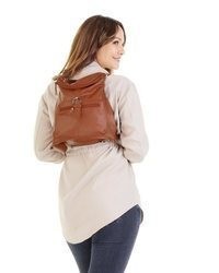 brauner Leder Rucksack von forty°