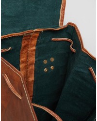 brauner Leder Rucksack von Reclaimed Vintage