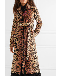 brauner Mantel mit Leopardenmuster von Victoria Beckham