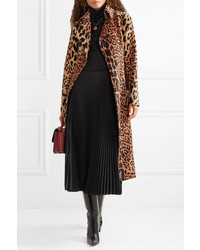 brauner Mantel mit Leopardenmuster von Victoria Beckham