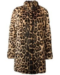 brauner Mantel mit Leopardenmuster von Blugirl