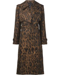 brauner Mantel mit Leopardenmuster von Lanvin