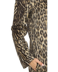 brauner Mantel mit Leopardenmuster von Giambattista Valli