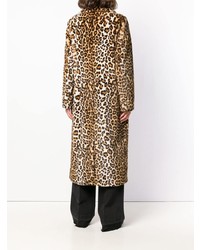brauner Mantel mit Leopardenmuster von Stand