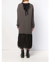 brauner Oversize Pullover von Uma Wang