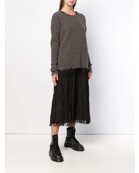 brauner Oversize Pullover von Uma Wang