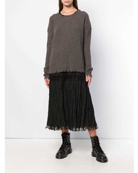 brauner Oversize Pullover von Uma Wang