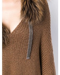 brauner Oversize Pullover von Fabiana Filippi