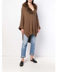 brauner Oversize Pullover von Fabiana Filippi