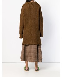 brauner Oversize Pullover von Uma Wang