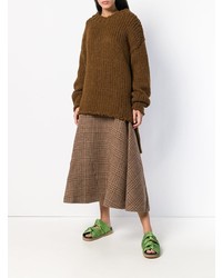 brauner Oversize Pullover von Uma Wang